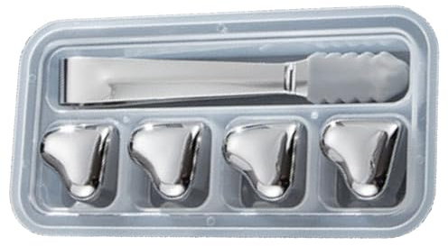 Piedras de whisky de metal, de enfriamiento de whisky de acero inoxidable,Bloques de hielo reutilizables no fusionados | de refrigeración de alta refrigeración de acero inoxidableabl