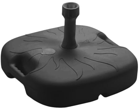 Kunststoff Schirmständer anthrazit zum Befüllen für Schirmstöcke bis 33 cm - 45 x 45 cm – Sonnenschirm Halter befüllbar mit 18 L Wasser oder Sand – Schirm Standfuß Sonnenschirm Ständer Schirmgewicht