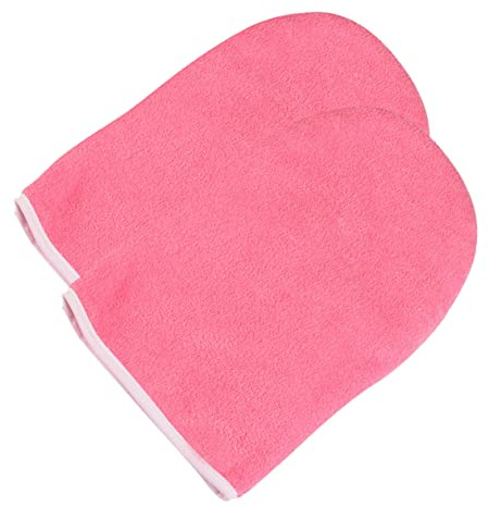 Guantes de Cera en Tejido para Terapia de Parafina, Rojos, 1 Par | Fácil Colocación, Conservan Calor, Uso Doméstico, Ajuste Cómodo, Cobertura Completa en Tratamientos