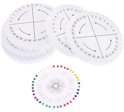 GRADENEVE Kumihimo Disk Braiding Board Set Round Weaving Plates with Positioning Pins 5 Pack for Bracelet Necklace Phone Lanyard Belt Handmade Japanese Braiding Craft