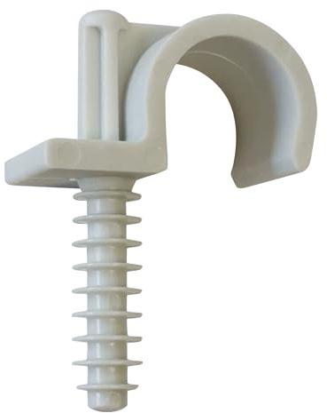 SOMATHERM FOR YOU - Collare di Fissaggio Semplice per Tubo o Guaina - Ø 25mm - Confezione da 15 Pezzi - Bianco - Installazione Rapida - Uso Idraulico ed Elettrico