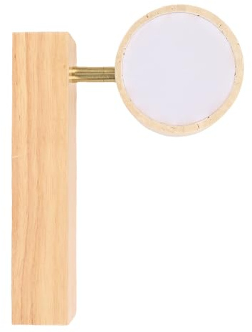 TIKATARER Lampada da Parete a LED, Lampade da Comodino con Testa della Lampada Rotante, Pietra a Luce Calda e Materiale in Legno Massello, Design Versatile Ed Elegante retrò per la Lettura Sul