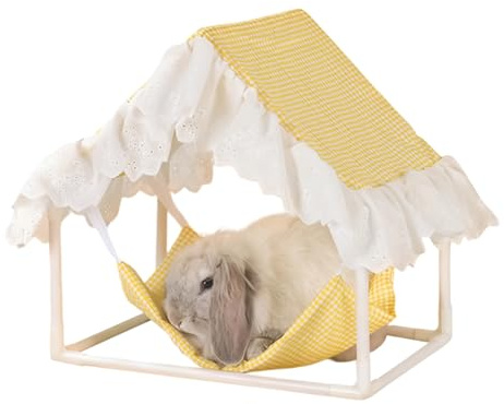Hamsterbädd Burhängmatta med | Gult rutigt igelkottshus för bur, , hörn, sovplats, habitat