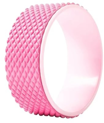 Yogahjul, Pilatesring, hemmagymtillbehör, träningsutrustning, fitnesscirkel, muskelmassage, ryggträningsrulle (rosa)