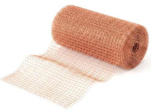 XXHUO Kopparband mot sniglar 12,7 cm x 6 m, dubbelt kopparnät snigelstaket, snigelskydd för uppbäddning och trädgård, snäckskydd koppartråd, miljövänlig snigelbarriär