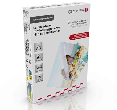 OLYMPIA Laminierfolie 100 X DIN A6 125 Mikron