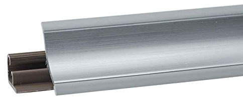 HOLZBRINK Küchenabschlussleiste 1,5m Winkelleiste Tischplattenleisten UPS DPD Küchen Arbeitsplatten PVC Leiste 23 x 23mm LB23-610 ALUMINIUM