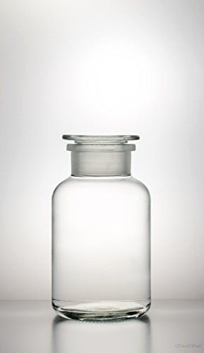 3x farmacia bottiglia di vetro trasparente da 1000ml con tappo di vetro - Farmacia di vetro tappo di vetro bottiglia di laboratorio bottiglia di