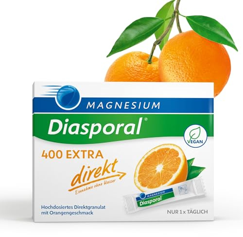 Magnesium-Diasporal 400 EXTRA direkt - 100 direkt Sticks | Magnesium Sticks mit fruchtigem Pulver | Direktgranulat der EXTRA-KLASSE mit 400 mg Magnesium pro Stick