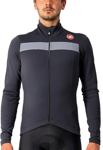 CASTELLI 4518511-085 Puro 3 Jersey FZ Maglia Lunga Uomo Light Black/Silver Reflex Taglia M