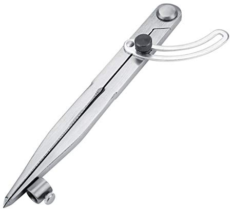 Akozon Leather Compass 200mm Wing Leather Divider Drehwerkzeugabstand Kompasse Kantenbereich Bleistift Markierung Zirkel Kreis Leder Kratzer Zirkel Maker Abreißer Markierung Flügel Divider