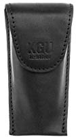KGUBrass Tasche für Trompete für Mundstück, Leder, Braun Handgefertigt (Einzelbett, Schwarz)