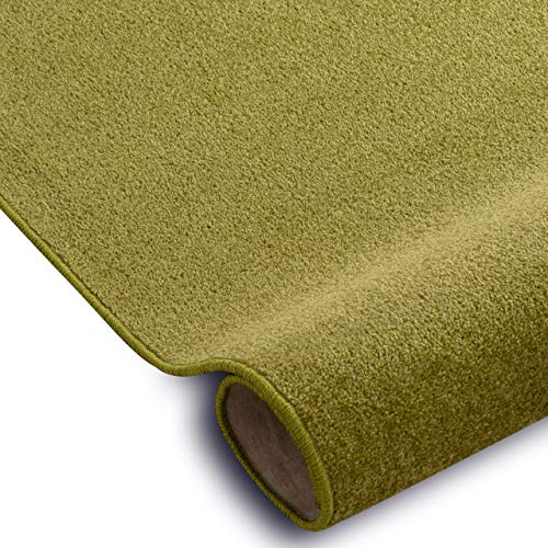 rugsx Einfarbiger Teppich Eton für Zimmer, Wohnzimmer, Schlafzimmer, Teppichboden Auslegware, grün, Verschiedene Größen, 100x150 cm