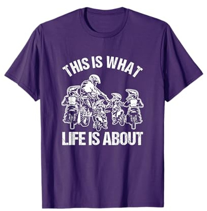 Motocross Dirt Bike Motorcycle Four Children Son Father Gift T-Shirt