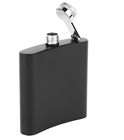 Tiardey 6 oz Nero Opaco in Acciaio Inossidabile di Grande capacità per fiaschetta per liquore di Whisky