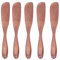 HERCHR 5 uds., Esparcidores de mantequilla, bagels de mantequilla de madera, cuchillo para queso, esparcidor de gelatina, cuchillo para condimentos, esparcidores de sándwich, mini espátulas(Oscuro)