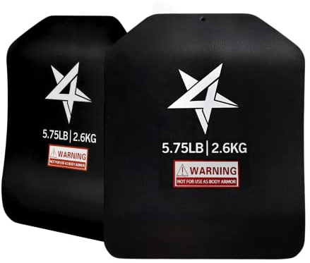 Yes4All URFN Ideal Curved Tactical Weight Vest Plates 5.75lb/ Weights Carrier Plate For Body Workout, Intensive Training, Rucking And Cardio, 2.6 kg