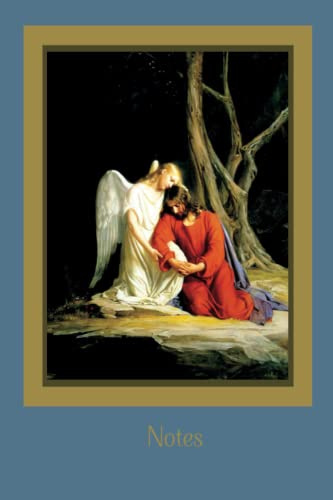 Gethsemane Notebook, Carl Bloch, Blue: An Angel Comforting Jesus before His Arrest in the Garden of Gethsemane, Carl Heinrich Bloch, 1873