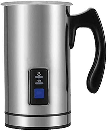 NOOFIE Electric Milk Steamer Electric Milk Frother Automatic Milk Frother Mini Milk Frothe Cold Functionality Stainless Steel Foam Maker Automatic Shut-Off Milk Steamer 1023