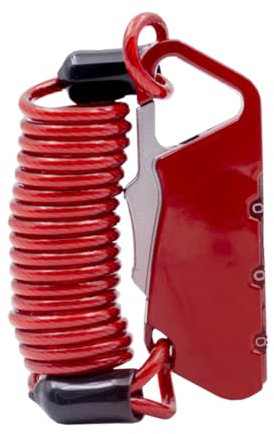 Robustes Kombinations-Helmschloss mit ausziehbarem Kabel – 3-stelliges Mini-Code-Kabelschloss für Fahrrad Motorrad Outdoor (1 Stück/Set)