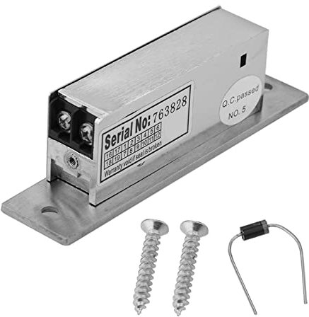 Cerradura Electrónica, Cerradura Eléctrica Delgada y Ajustable, Modo de Desbloqueo Doble, Cerradura de Control de Acceso para Puerta de Acceso Principal de Embutir Comunitaria