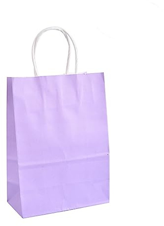 TOVINANNA 50stücke Kraftpapier-geschenktüten Unbedruckt mit Henkeln als Einkaufstüten Biologisch Abbaubar und Recycelbar für Verschiedene Anlässe