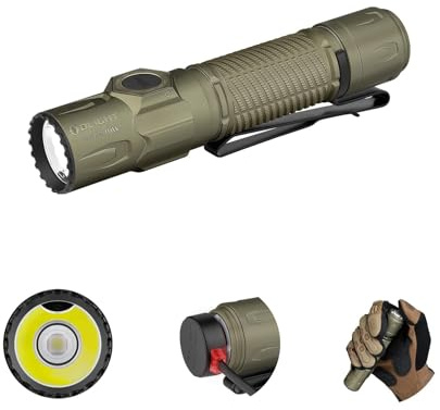 OLIGHT Warrior Ultra Rechargeable Tactical Torch High Lumens, Olive Green