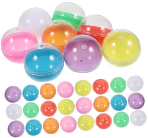 JUMPLAWN 50pcs Translucent Openable Raffle Balls Lottery Balls for Party Games Fillable with Candies Notes for Different Occasions and Enhancing Fun Experiences