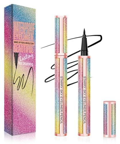 EHIOG Eyeliner liquido impermeabile nero – Penna per eyeliner liquido liquido resistente alle sbavature per un trucco perfetto per gli occhi