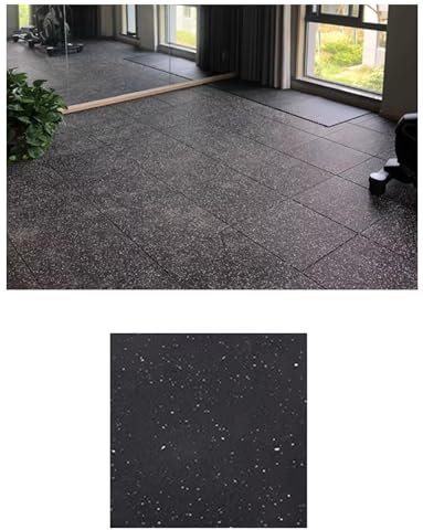 Générique Revêtement de Sol de 50 cm for Salle de Sport, Tapis d'entraînement, en Caoutchouc avec Mousse, Dalles de Sol Puzzle for Salle de Fitness, Tapis de Protection(Hue3,15mm)