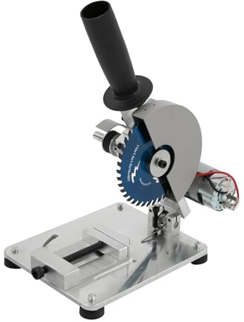 Mini Sega da Tavolo, Micro troncatrice, Sega troncatrice da Tavolo Portatile, Angolo 0-45° e Altezza Regolabile per Taglio di Metalli Morbidi, lamiera di Ferro, Legno, plastica, Lega di Alluminio