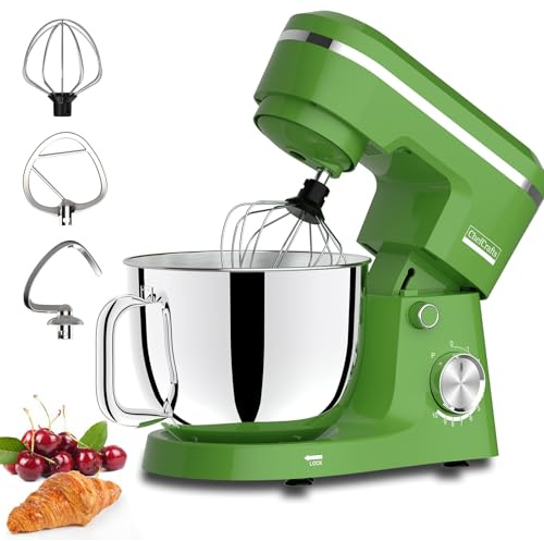 Household Stand Mixer with 6.5 Quart Bowl, Electric Food Mixer 10+p Speeds 660W, Kitchen Tilt-Head Bread Dough and Cake Mixers with Dough Hook, Whisk, Beater, Splash Guard