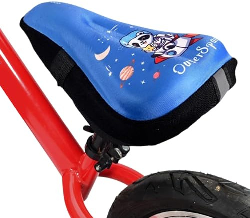 Imbottitura per sella da bicicletta, per bambini, con design animato, traspirante, per corse su strada, uso urbano, spostamenti quotidiani e turismo
