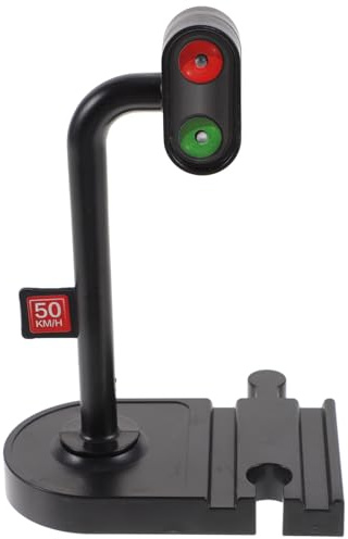SEWOART Kleiner Eisenbahn Ampelmodell mit Beleuchtung Spielzeugeisenbahn Zubehör Robustes Zug Ampelspielzeug für Modellbahn Szenen