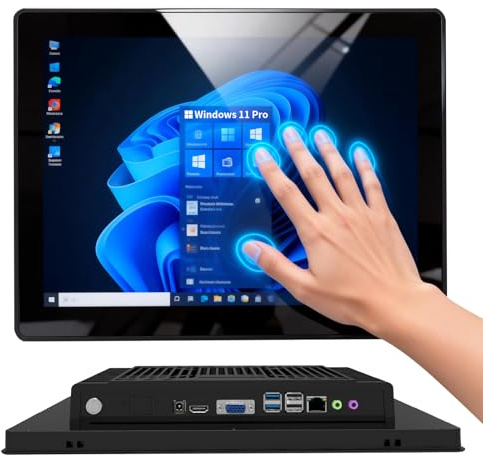 ECIOHC Win11 Pro - Pannello industriale da 17, 10 punti, capacitivo, con schermo tattile industriale, Core i3-7100U / 8GB-DDR4 RAM 256 GB SSD, 1920 x 1080 IPS