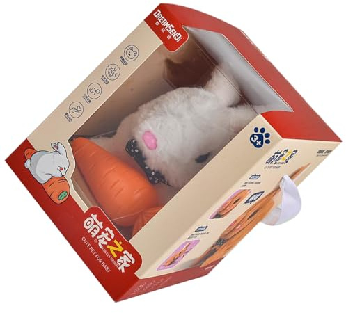 AMSLSIU Electronic Pets Cachorro Robot Realista para Jugar alegremente El tamaño Mini del Juguete electrónico de Conejo Aumenta. Ya Sea Que Viaje