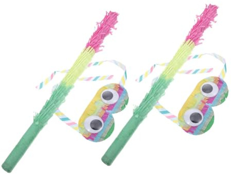 Piñata Stock für Mädchen 2 Satz Kunststoff für Geburtstagsfeiern | Augenmasken aus Papier, Kinderspielzeug für Karneval und Events, Handliche Größe für Viele Altersgruppen