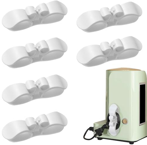 Organizer per cavi per dispositivi, 6 pezzi, avvolgicavo, autoadesivo, clip per cavi, avvolgicavo, passacavi, organizer per cavi per utensili da cucina, mixer, cuoci riso Air Fryer