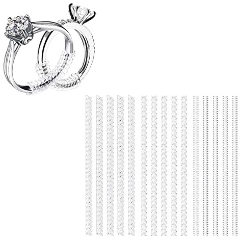 Anpro 15-pack ring storlek justeringsring skyddsring myser för lösa ringar (2 mm/3 mm)