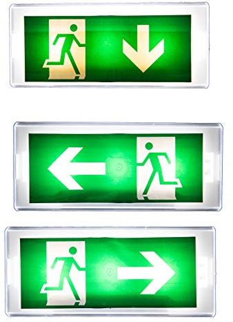 IP 20 LED Dauerlicht Notleuchte Notbeleuchtung Notausgang Fluchtwegleuchte Notlicht Fluchtweg EXIT (Dauerlicht IP20)