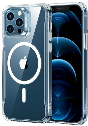 ESR für iPhone 12 Pro Max Hülle für MagSafe, Vergilbungsschutz, Klar | Vergilbungsschutz, Ultraskinny, 3X Militär-Sturzschutz, Magnetische Handyhülle, Stoßdämpfend, Kratzfest