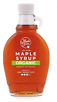 MapleFarm - Reiner kanadischer BIO-Ahornsirup Dark, Klasse A, Dunkel, kräftiger Geschmack - 250 ml (1er Pack) - maple syrup - biologisch Ahornsaft