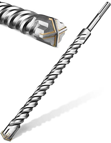 KSP-TEC® | SDS Max Bohrer 20 x 600mm | Hammerbohrer für Beton mit 4 Schneiden | Betonbohrer | Steinbohrer Lang | verpackt in einer praktischen Drehbox (SDS Max 20 x 600mm)