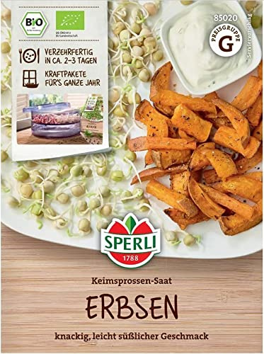 Sperli 85020 Bio Graines de petits pois 50 g goût légèrement sucré