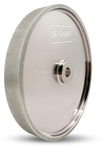 CBN Schleifscheibe 200mm 320 Körnung, 25mm breit, 15.875mm(5/8 inch)Dorn geeignet für alle Arten von 8 Zoll Tischschleifern (Körnung 320)