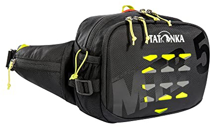 Tatonka Bike Hip Bag MTB 5L - Hüfttasche für Mountainbiker - Mit diversen Fächern, Flaschenhaltern, Trinkblasenfach und 5 Liter Fassungsvermögen (Black)