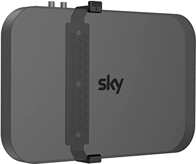 Sky Q Wall Mount Bracket with Fixings - Cozycase Sky Q Box Clip Holder Behind TV for 1TB/2TB TV Box, Space Saving & No Signal Loss, Black