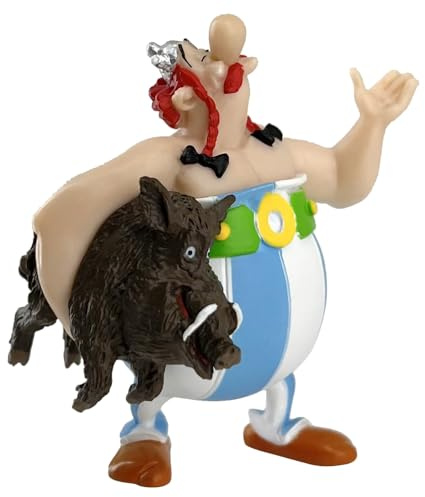 Plastoy Astérix Figura Obélix llevando un jabalí - Plástico - 8 cm
