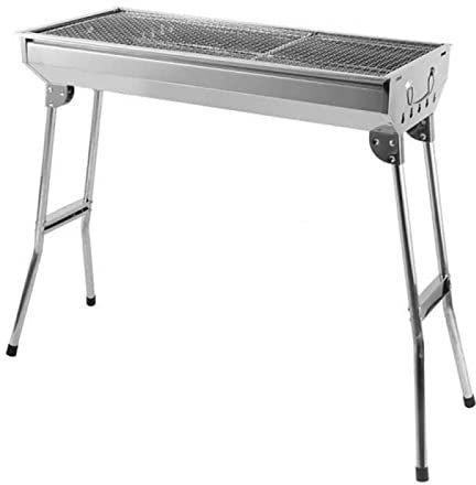 Gasgrill Tragbarer Edelstahl-BBQ-Grill Antihaft-Oberfläche Klappbarer Outdoor-Camping-Picknick-BBQ-Werkzeug Holzkohlegrills