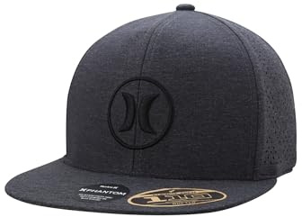 Hurley Herren Mütze - Leichte Phantom Core Snapback Baseball Cap, Schwarz, Einheitsgröße